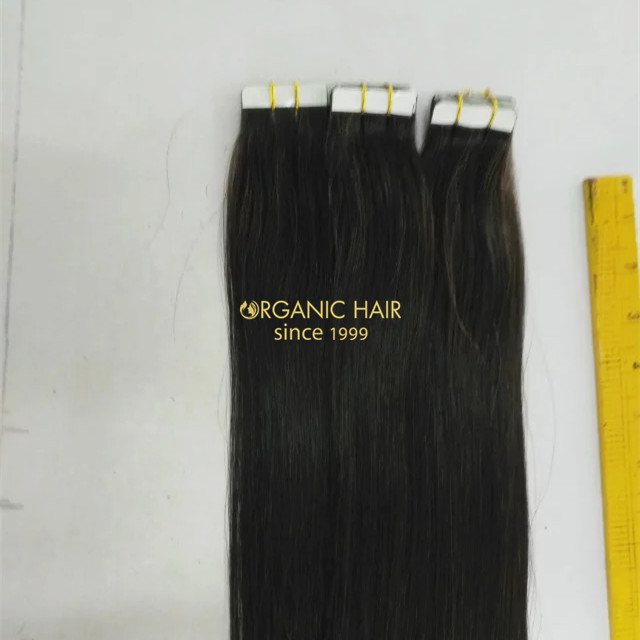 Virgin indian tape in hair extensions